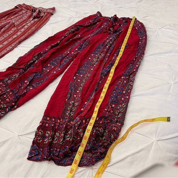 Set of 2 Shein Wide Open Leg Tribal Pattern Pants Size Small - Picture 5 of 13